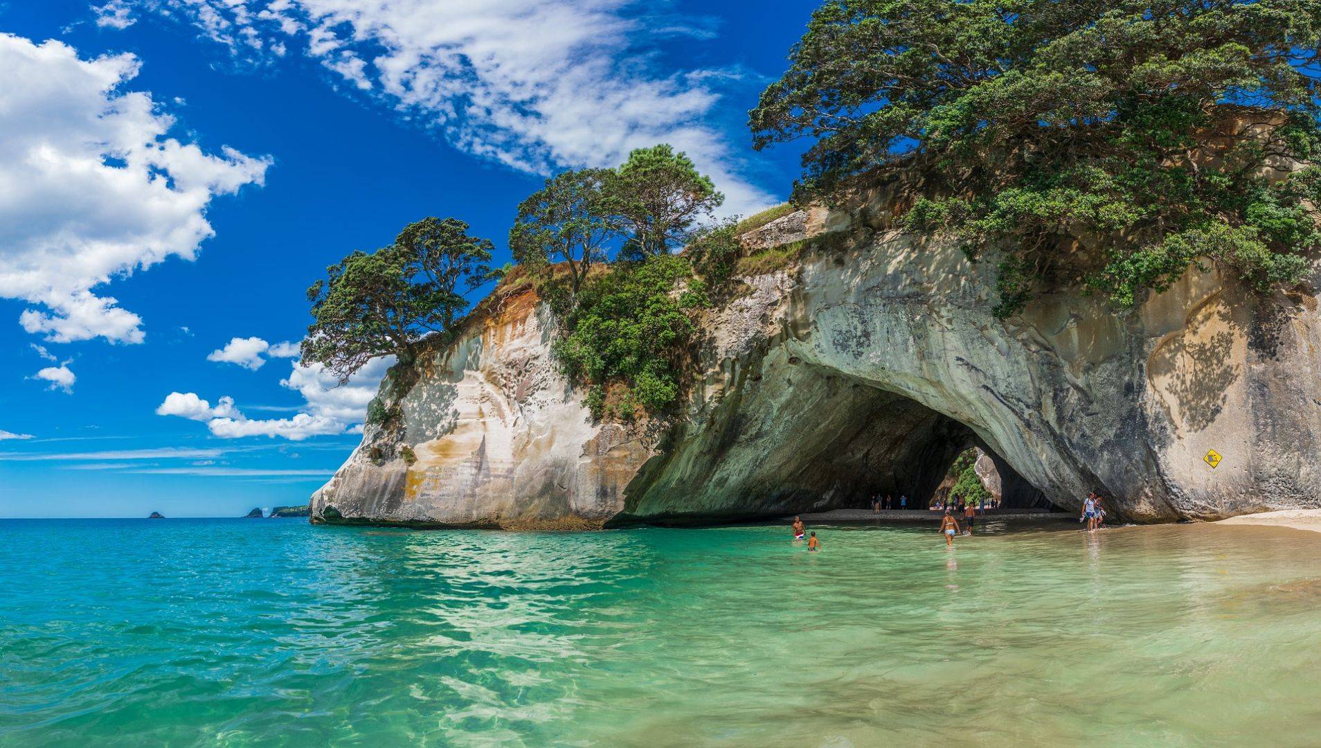 Cathedral Cove at full tide